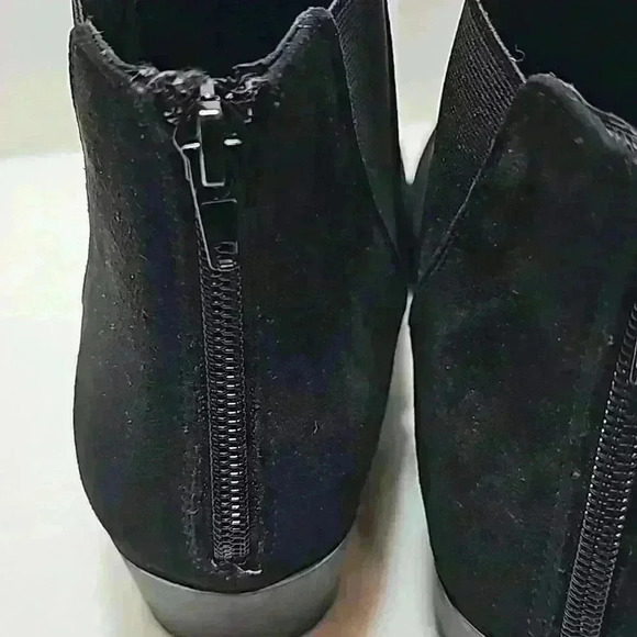Sprit Womens boots sz 8.5M black suede ankle zipper blocked heels western Paded - Picture 7 of 15